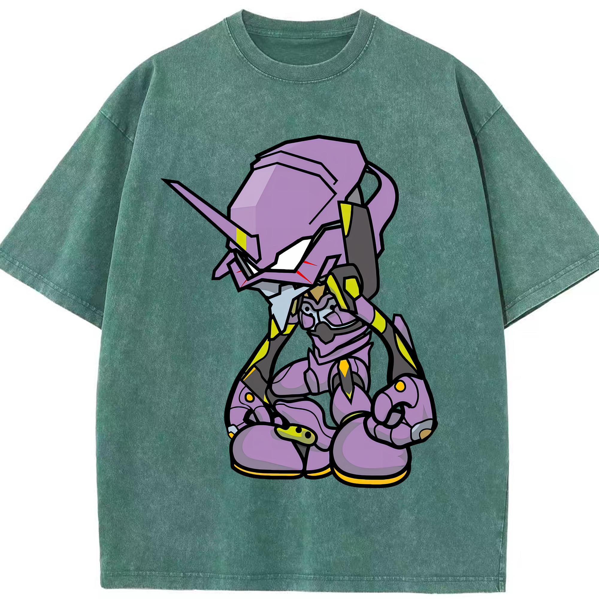 （画像用） EVA 新世紀エヴァンゲリオン 綿100% ヴィンテージ風 半袖Tシャツ（フロントプリント）